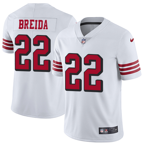 San Francisco 49ers Limited White Men Matt Breida NFL Jersey 22 Rush Vapor Untouchable